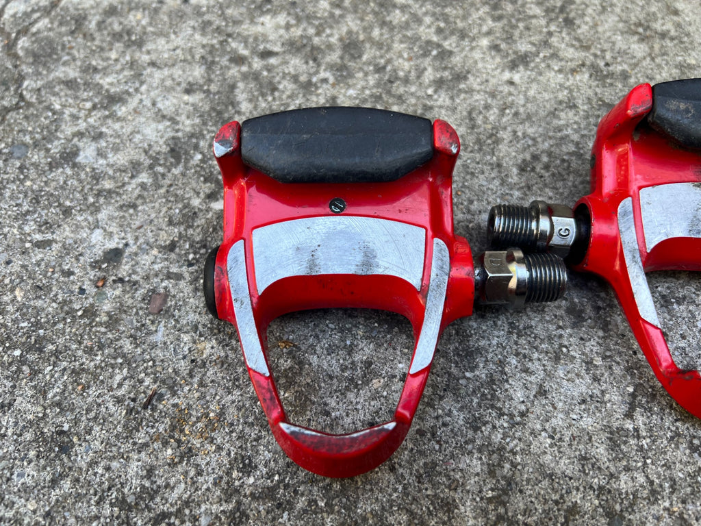 Look Carbon Clipless Pedals Red Vintage Road Bike 9/16 Eroica Race - Image 3
