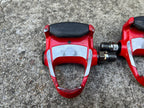 Used Look Carbon Clipless Pedals Red Vintage Road Bike 9/16 Eroica Race-Bicycle Bin