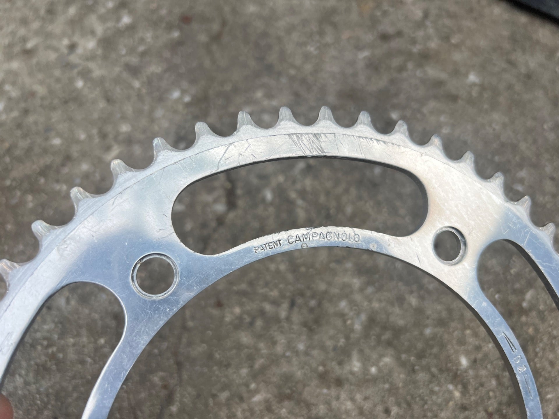 Campagnolo 151 BCD 52T 3/32” Chainring Vintage Road Track Silver Campy 5 Bolt - Image 3