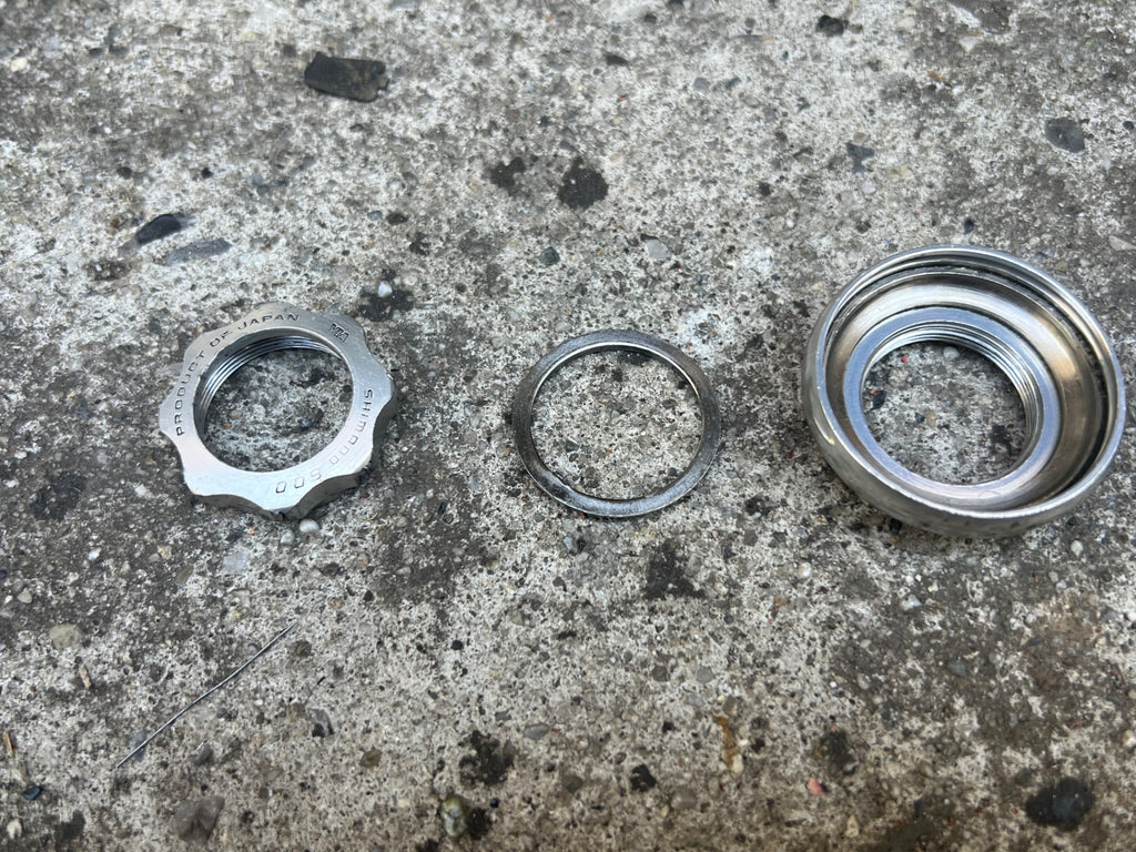 Shimano 600 1” Threaded Headset Silver Vintage Road Bike Aluminum Gray Touring  - Image 3