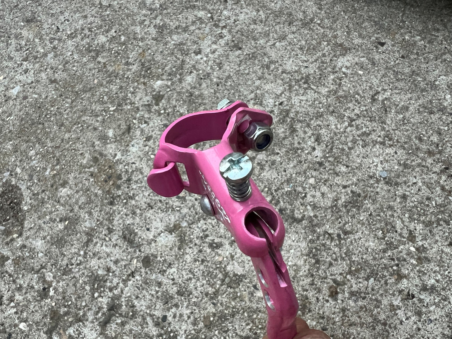NICE Odyssey RX-2 Right Pink Brake Lever Vintage Retro BMX Drilled Holes Rear OG - Image 3