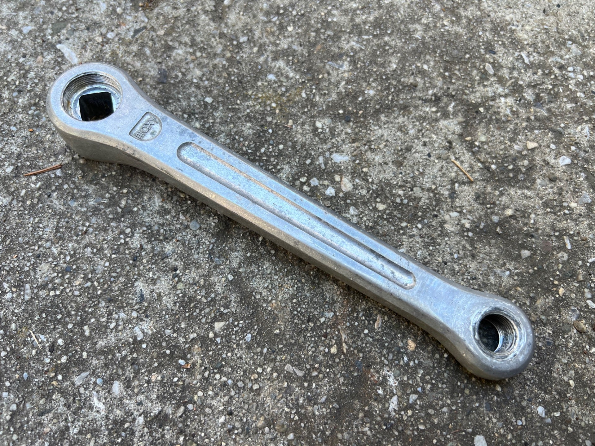 Sugino Maxy Crankset 52/40T 171mm Double Square Taper Silver Vintage 3 Bolt Arm - Image 8