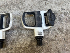 Used Look KEO Classic Clipless Pedals White Black Road Gravel Bike 9/16”-Bicycle Bin