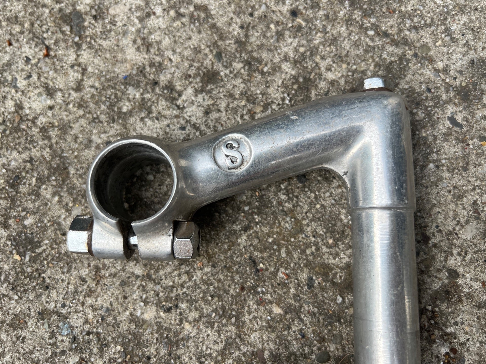Schwinn 26.0x90mm 1in 21.1mm S Logo Quill Stem Vintage Road Bike Silver Touring  - Image 3