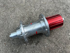 Used Bontrager Race X Lite 130mm 20H Hole Rear Hub 8/9/10 Speed Silver Red Road Bike-Bicycle Bin