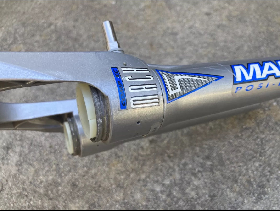 Manitou Mach 5 Comp XC Fork Lowers Silver Gray 26” Vintage MTB 28.6mm Bushings - Image 3