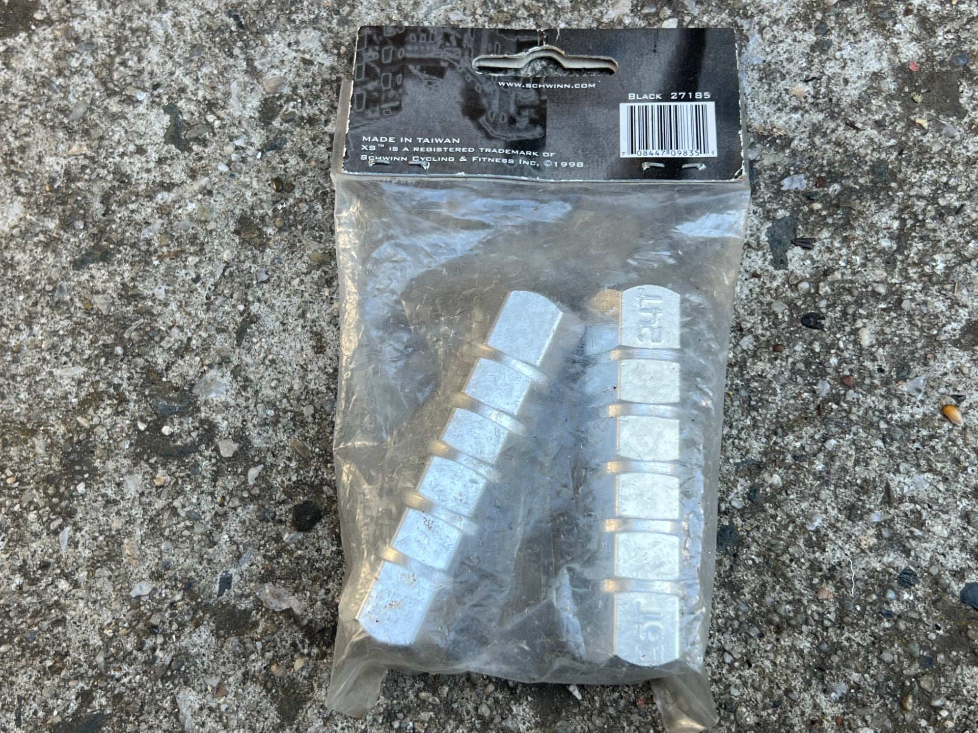 NOS XS Schwinn 3in Universal Aluminum Silver Anodized Pegs 10mm 26TPI OR 24TPI - Image 3