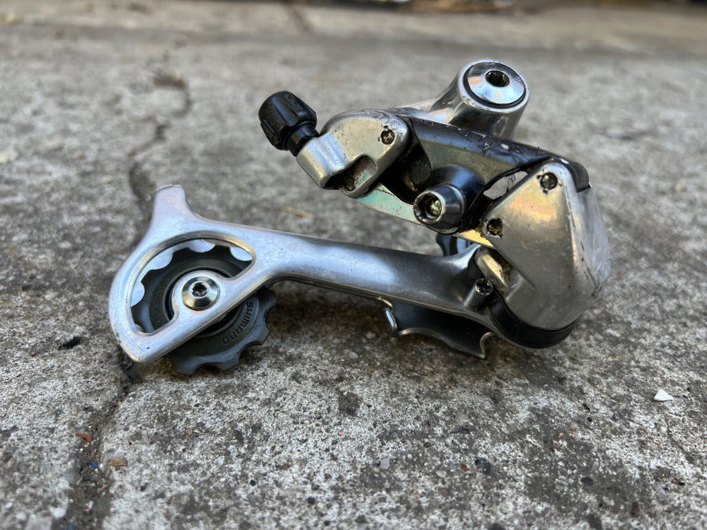 Used Shimano Deore XT RD-M735 Rear Derailleur 7 Speed Vintage MTB Retro Mountain Bike-Bicycle Bin