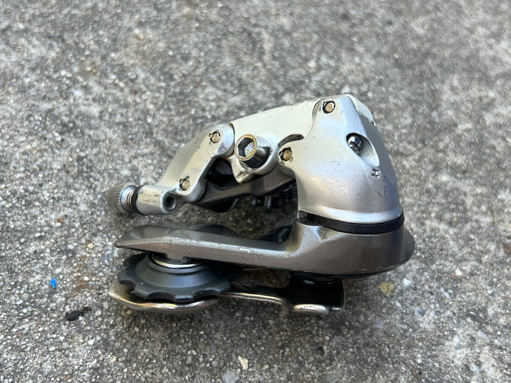 Used Shimano Santé RD-5001 7 Speed Short Cage Rear Derailleur Vintage Road Bike White-Bicycle Bin