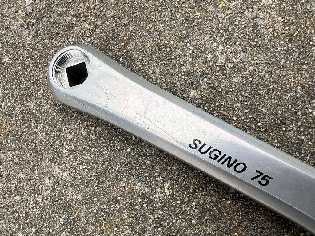 Sugino 75 165mm Crankset & Bottom Bracket 68mm NJS Silver Track Vintage Retro - Image 10
