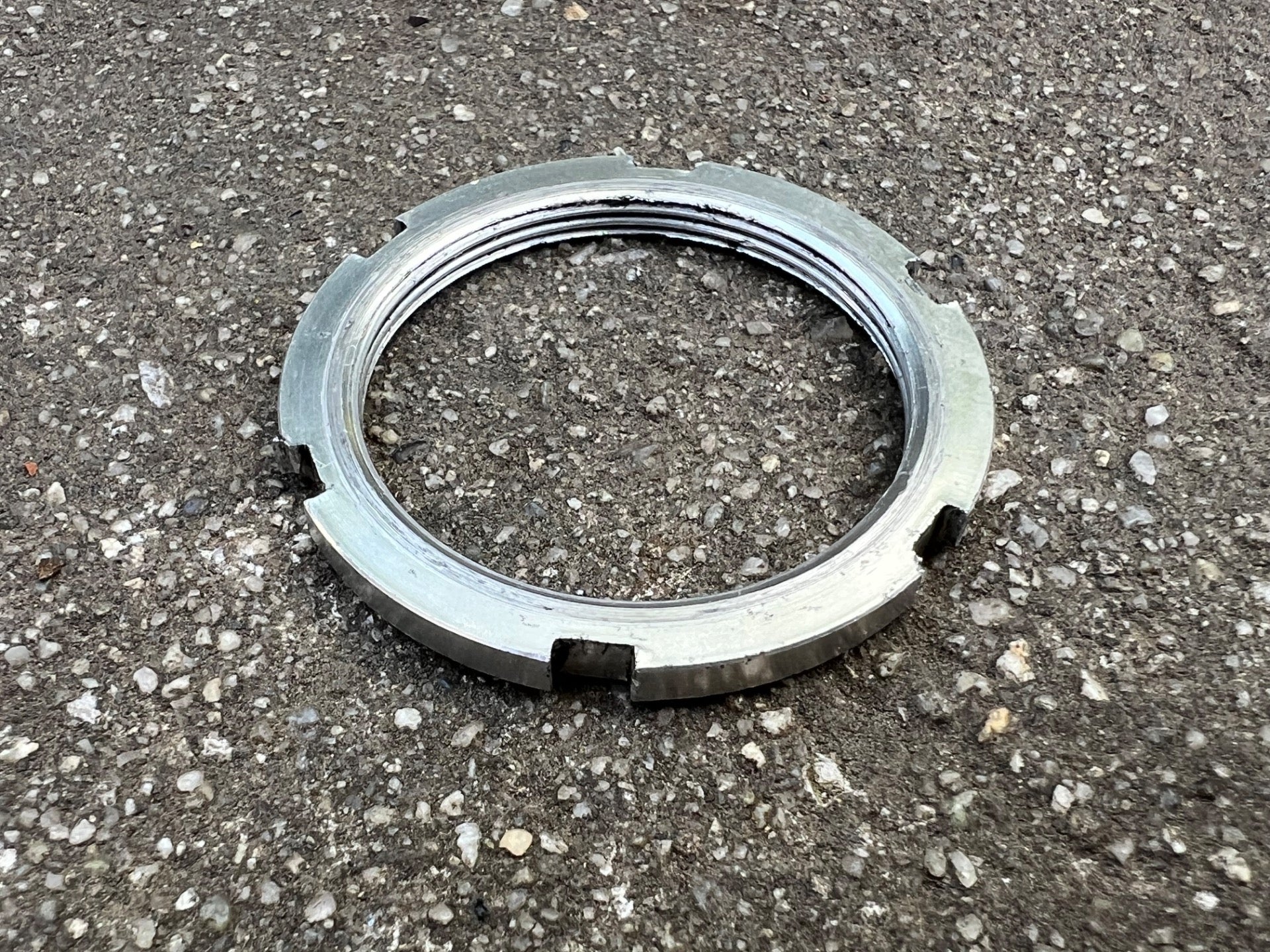 Shimano Dura Ace 7700 Non Drive Side Aluminum Lockring Bottom Bracket Vintage  - Image 3