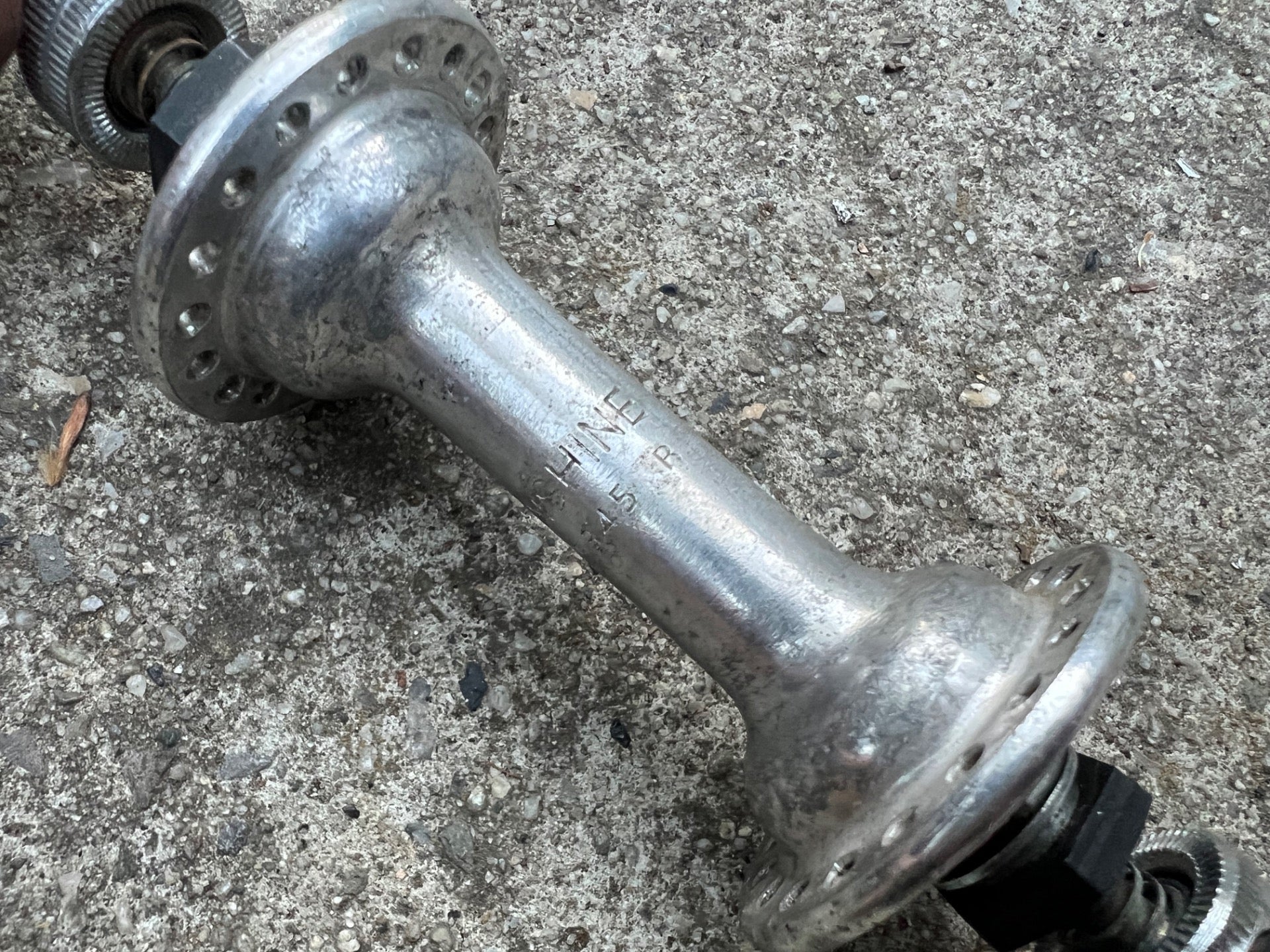 Sunshine Front Hub 96mm 36H Vintage Road BMX Quick Release Vintage Retro Silver  - Image 3