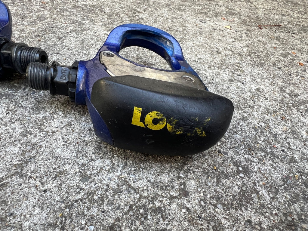 Look 256 Vintage Blue Carbon Clipless Pedals Road Bike Gravel Racing Pair - Image 4