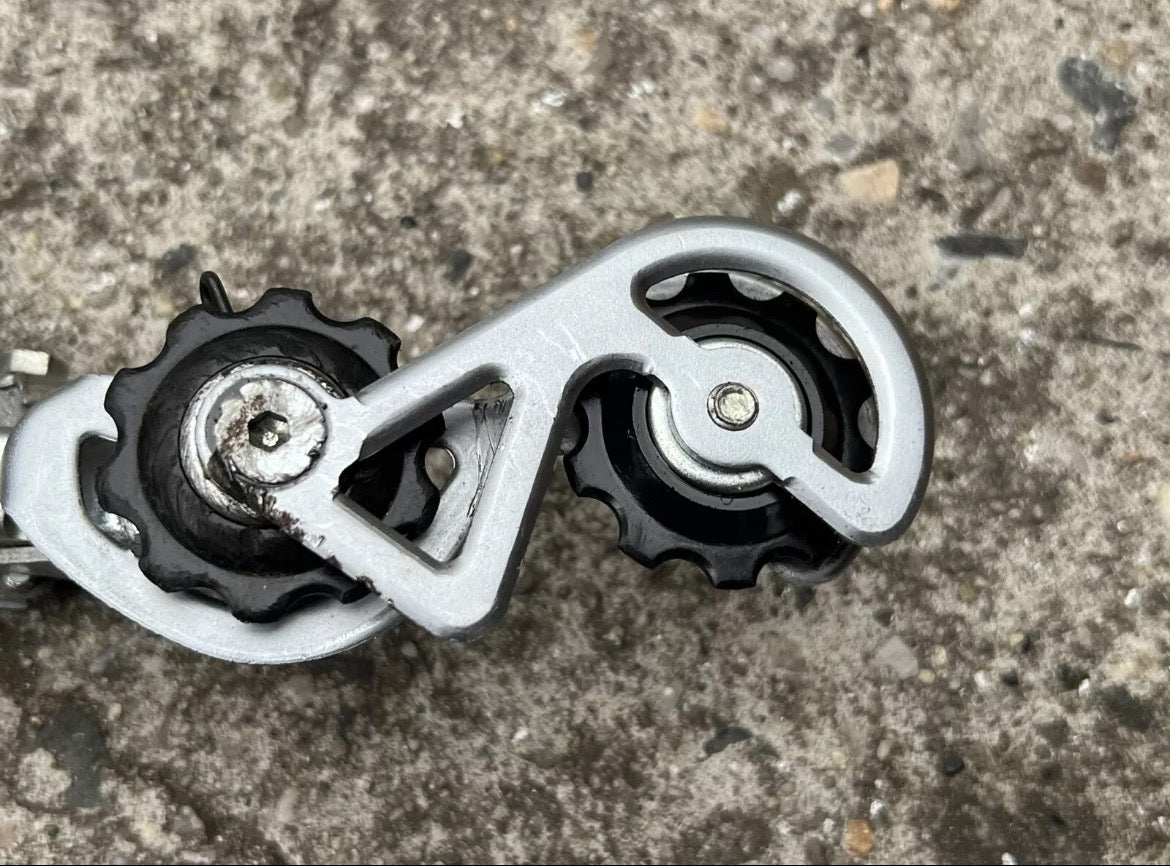 Huret ECO Short Cage Rear Derailleur Vintage Road Bike 5/6/7 Speed Silver Gray - Image 3