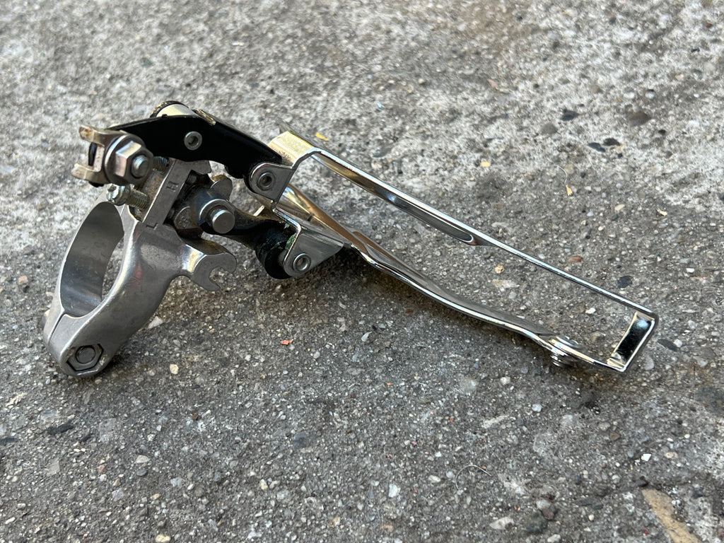 NICE Suntour XCM Front Derailleur 28.6mm Bottom Pull Vintage MTB Black Triple  - Image 3