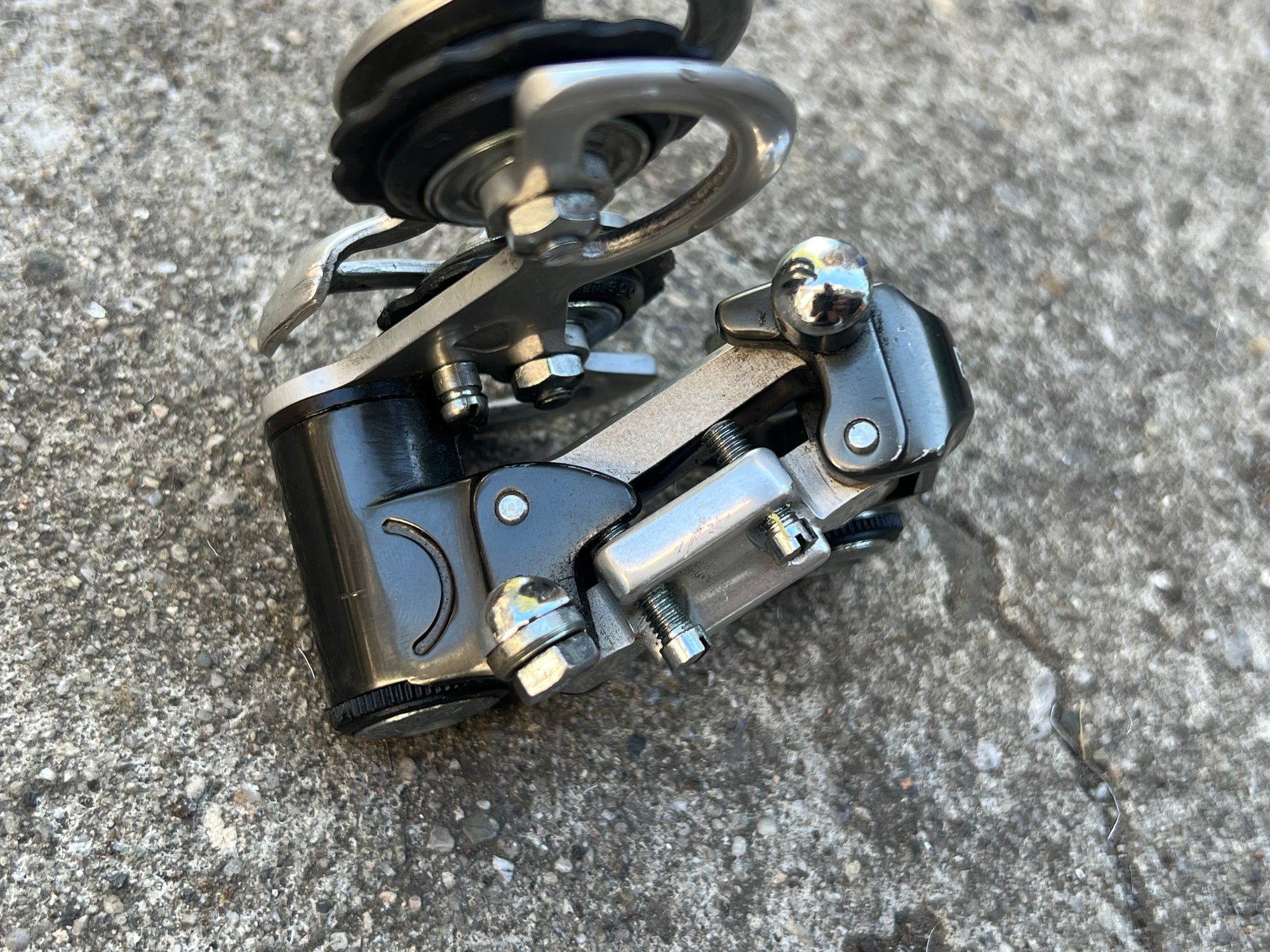 Ofmega Premier Vintage Short Cage Rear Derailleur Bianchi Gray Silver 5/6/7 Speed Road Bike