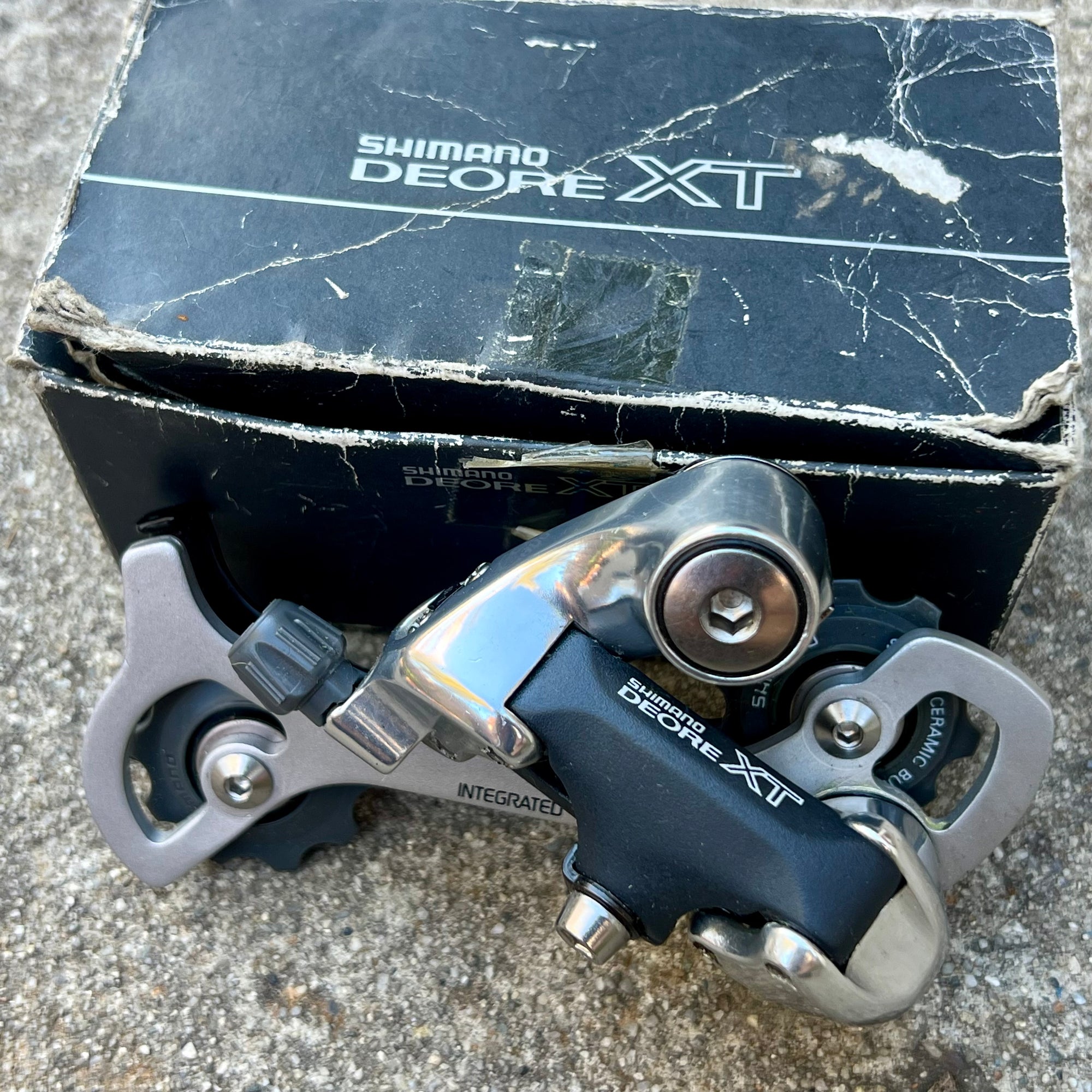 NOS Shimano Deore XT RD-M739 Rear Derailleur 8 Speed Long Cage Vintage MTB Mountain Bike