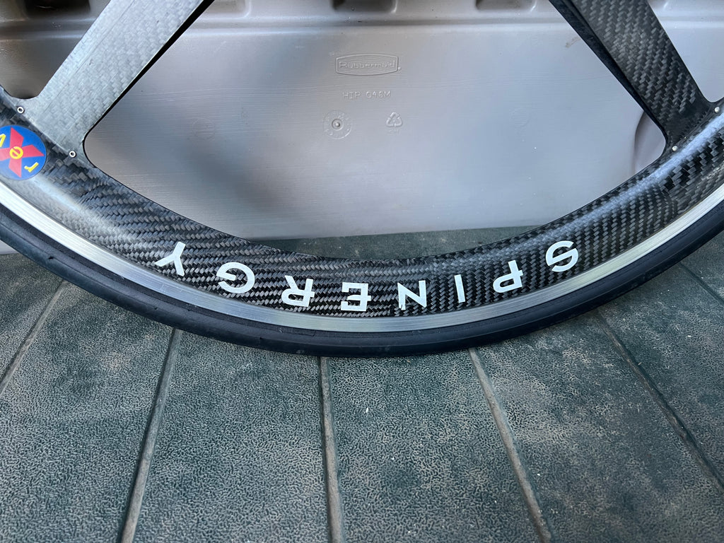 Spinergy REV X 700c Carbon 4 Spoke 8 Speed Clincher Vintage Road Rear Wheel