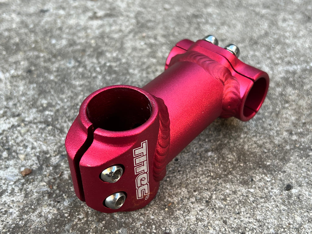NICE Titec 80x25.4mm 1 1/8” Threadless Red Short Stem Vintage MTB Mountain Bike