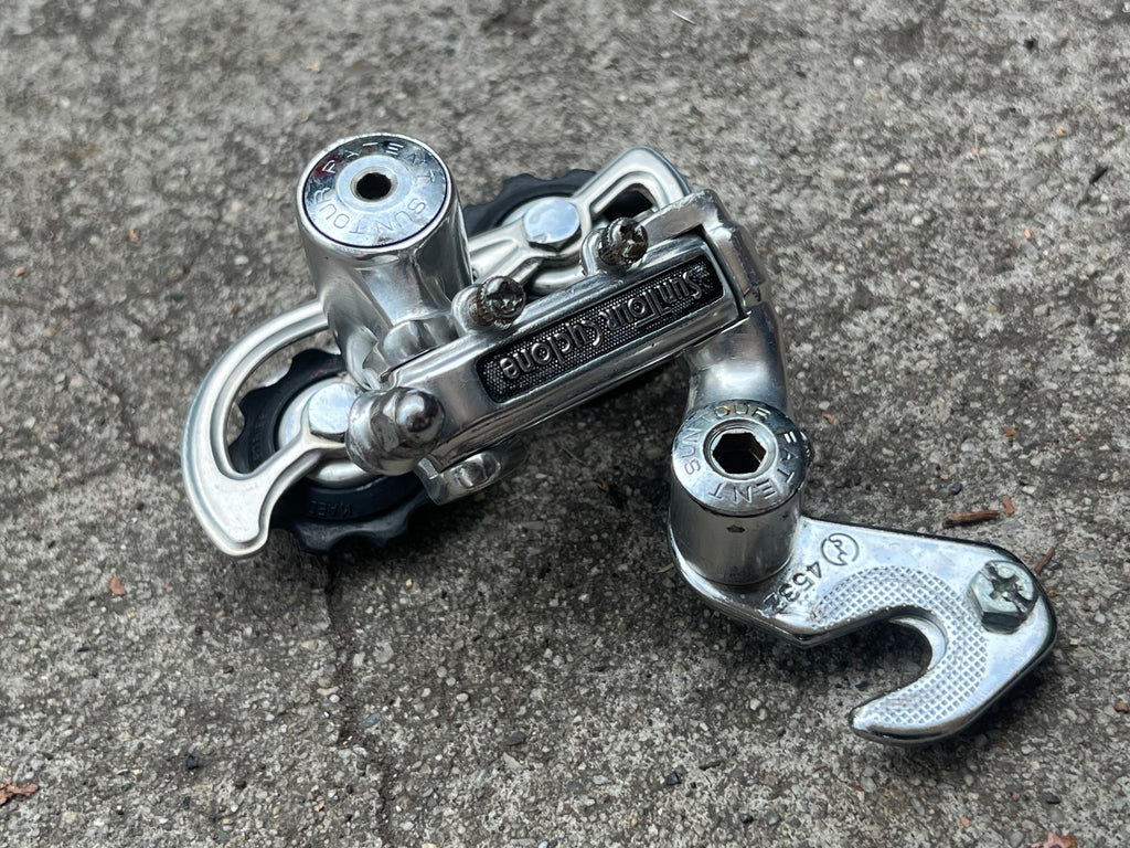 Suntour Cyclone MK1 5 Speed Silver Road Short Cage Vintage Rear Derailleur w Claw