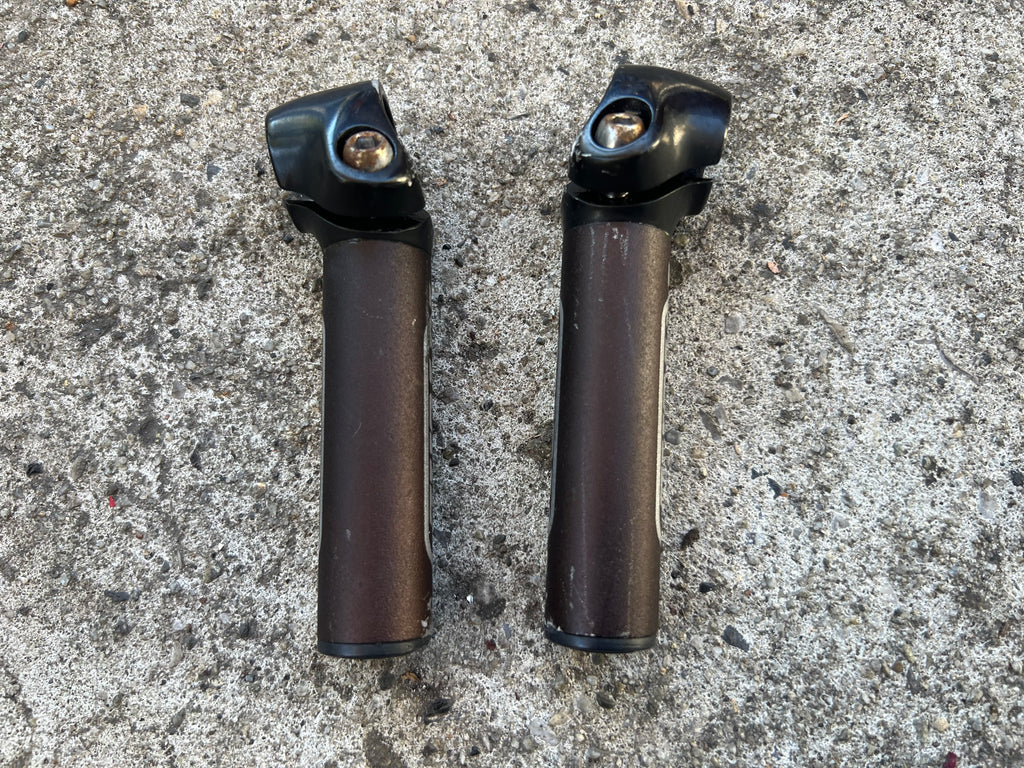 Ritchey Straight Bar Ends Vintage Mountain Bike Gravel Black MTB Gray Brown