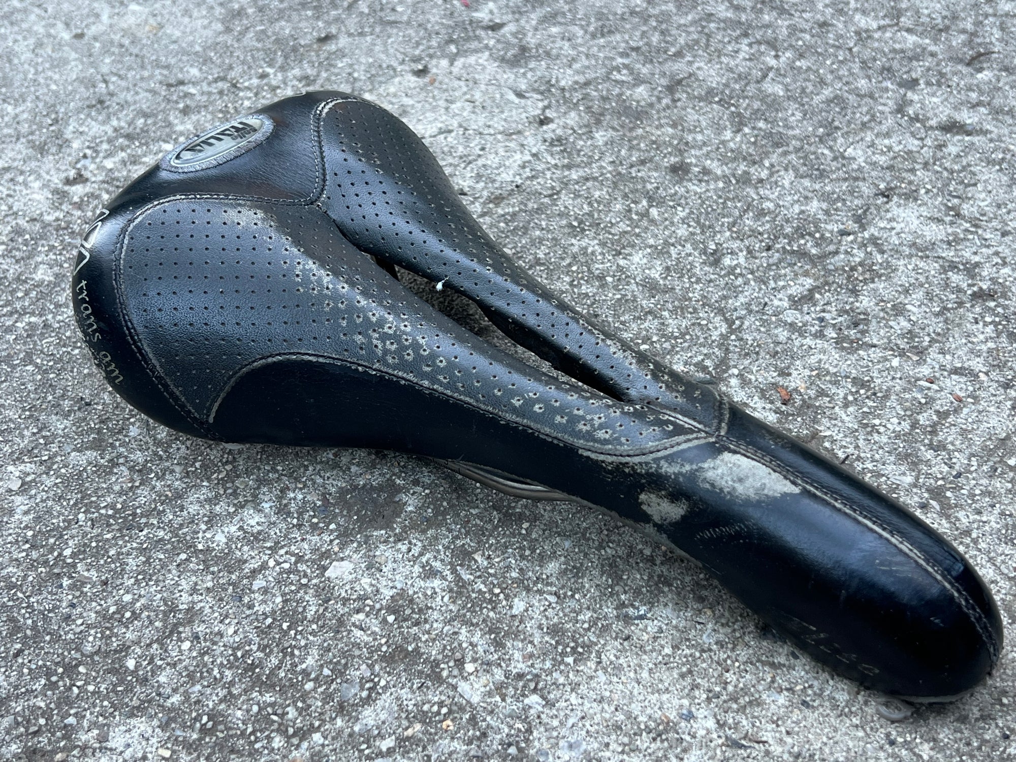 Selle Italia Flite Gel Flow Trans Am Saddle Vintage MTB Road Black Titanium Rails 7/10