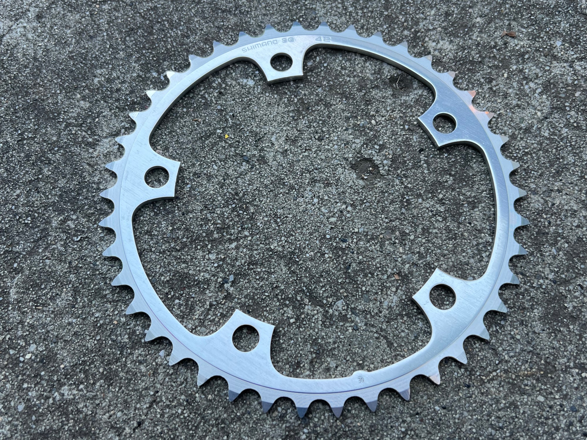 NOS NEW Shimano SG 130 BCD 42T Ultegra 600 Tricolor Chainring Road Double Small Silver Vintage
