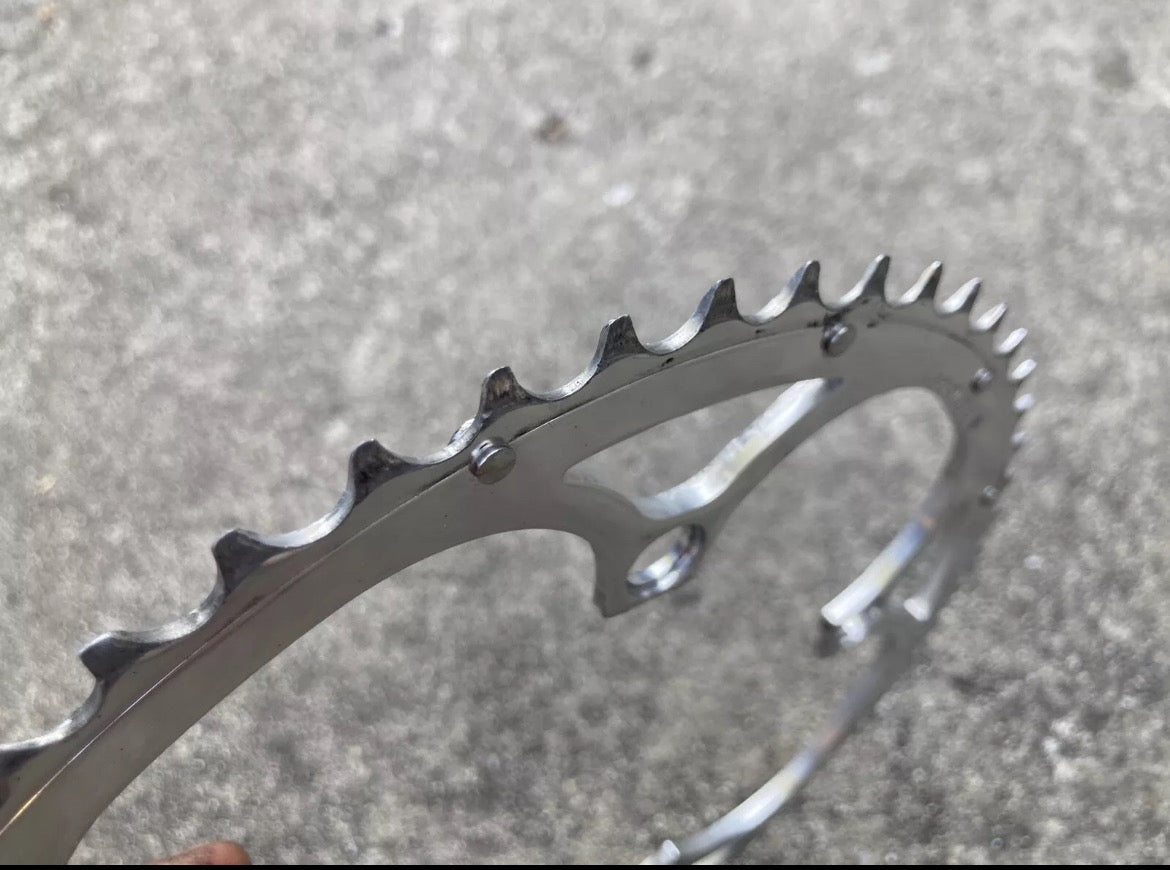 Campagnolo 53T 135BCD Chainring 10 Speed Silver Aluminum Ultra Torque Road Bike - Image 4