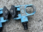 Used Look KEO Elle Sprint Clipless Pedals Blue Road Bike Gravel Cycling Black-Bicycle Bin
