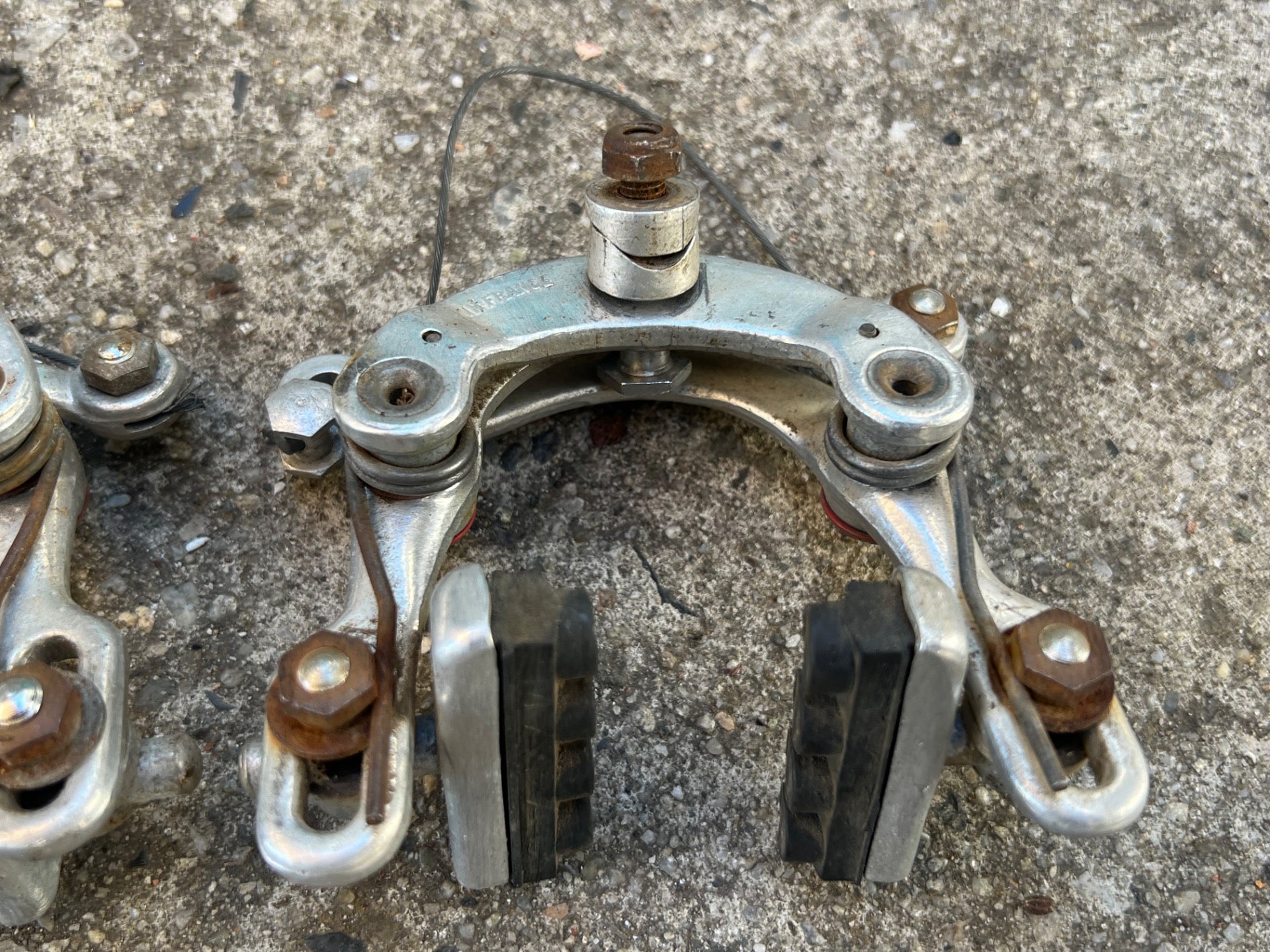 Mafac Racer Centerpull Brakes Vintage Brake Set Road Touring Bike Silver Gray  - Image 4