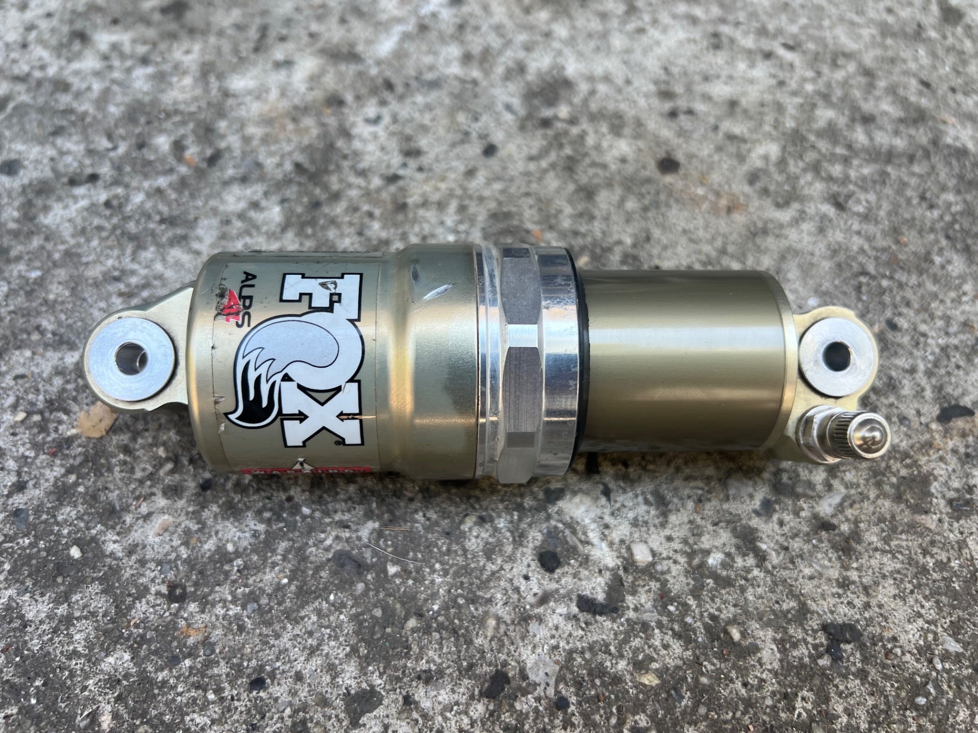 WORKING! FOX Alps 4 Rear Shock 5.5in Gold Silver Vintage MTB Suspension Mountain - Image 4