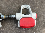 Used LOOK PP56 Delta Road Bike Clipless Pedals 9/16" CrMo Spindle 3 Bolt Red White TT-Bicycle Bin
