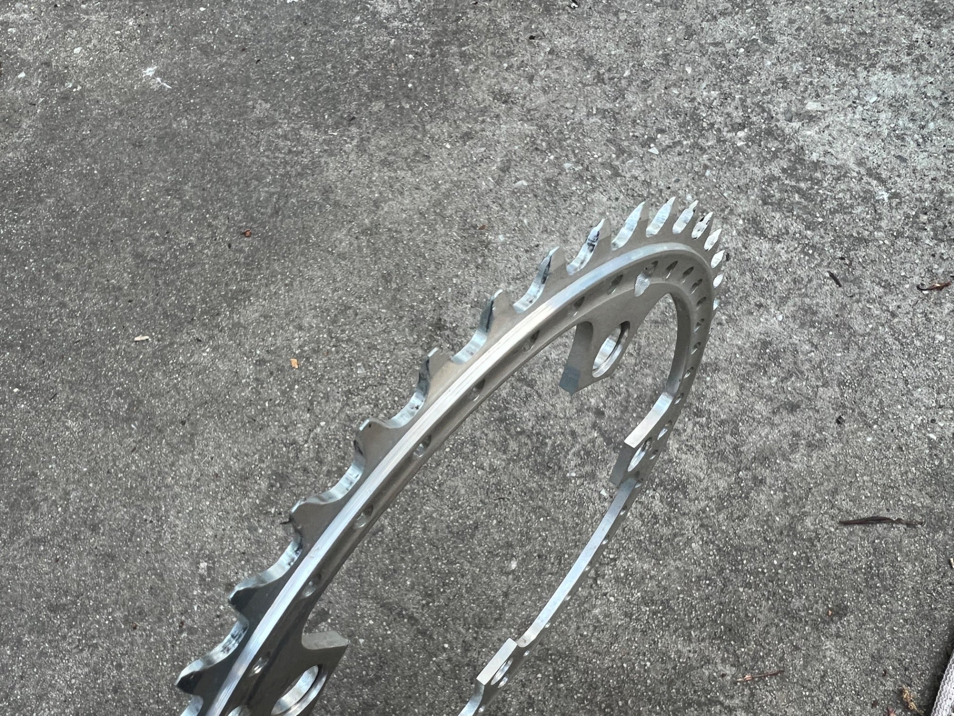MINT Sugino 144BCD 49T Drillium Chainring Big Ring Vintage Retro Silver Road  - Image 4