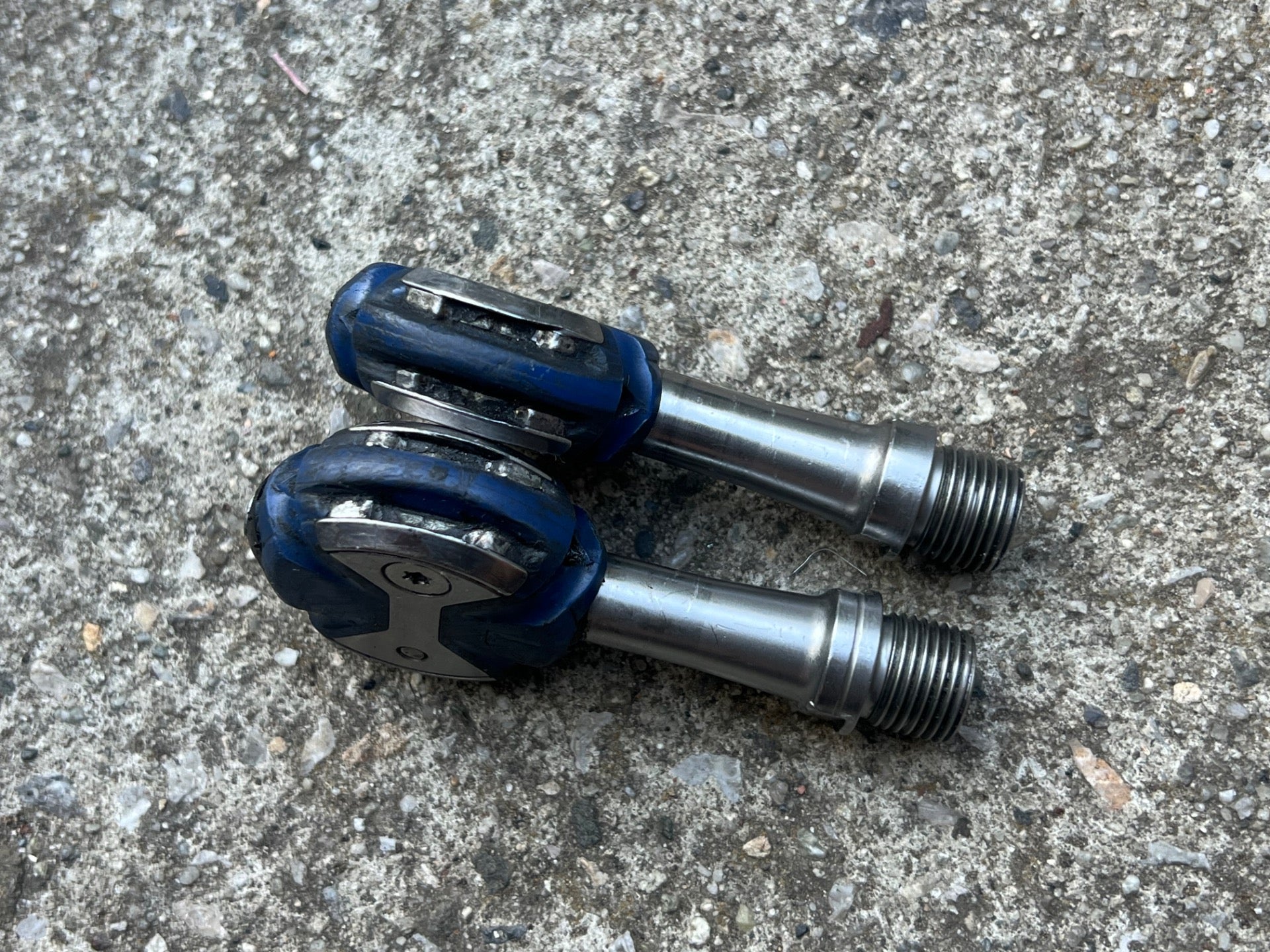 Speedplay Zero Clipless Pedals Vintage Road Gravel Bike Blue Stainless Steel  - Image 4