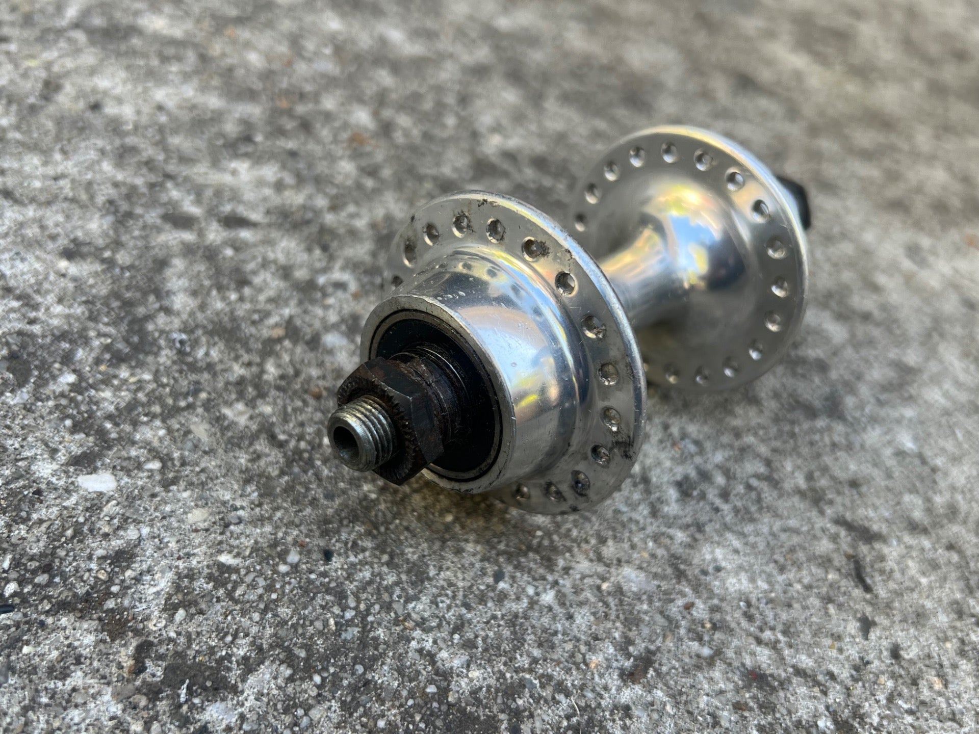 Sansin 126mm 40H Hole Rear Hub Vintage Road Touring Bike Silver Aluminum English - Image 4