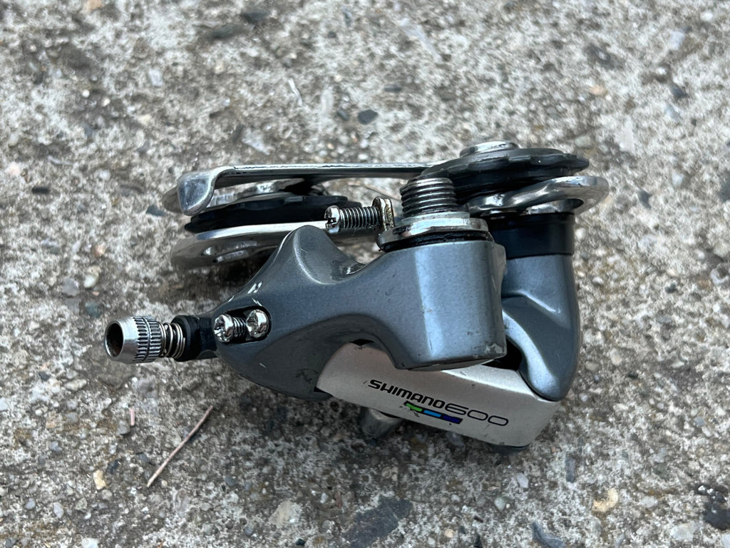 Used Shimano RD-6401 Short Cage Rear Derailleur 8 Speed Vintage Retro Road Bike Gray-Bicycle Bin