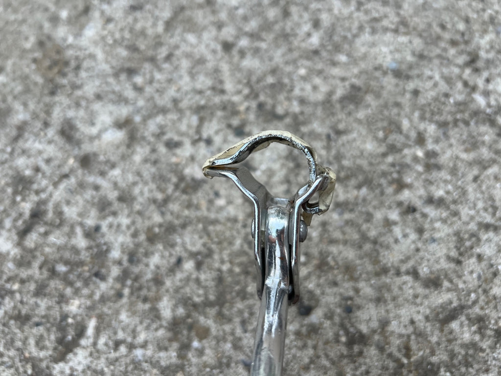 MX Silver Right Rear Brake Lever Vintage BMX Bike Retro Freestyle OG  - Image 4