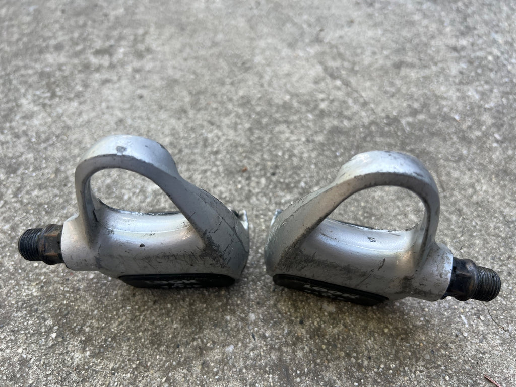 Look ARC F Clipless Pedals Silver Vintage Road Bike Gray Black Retro Racing - Image 4