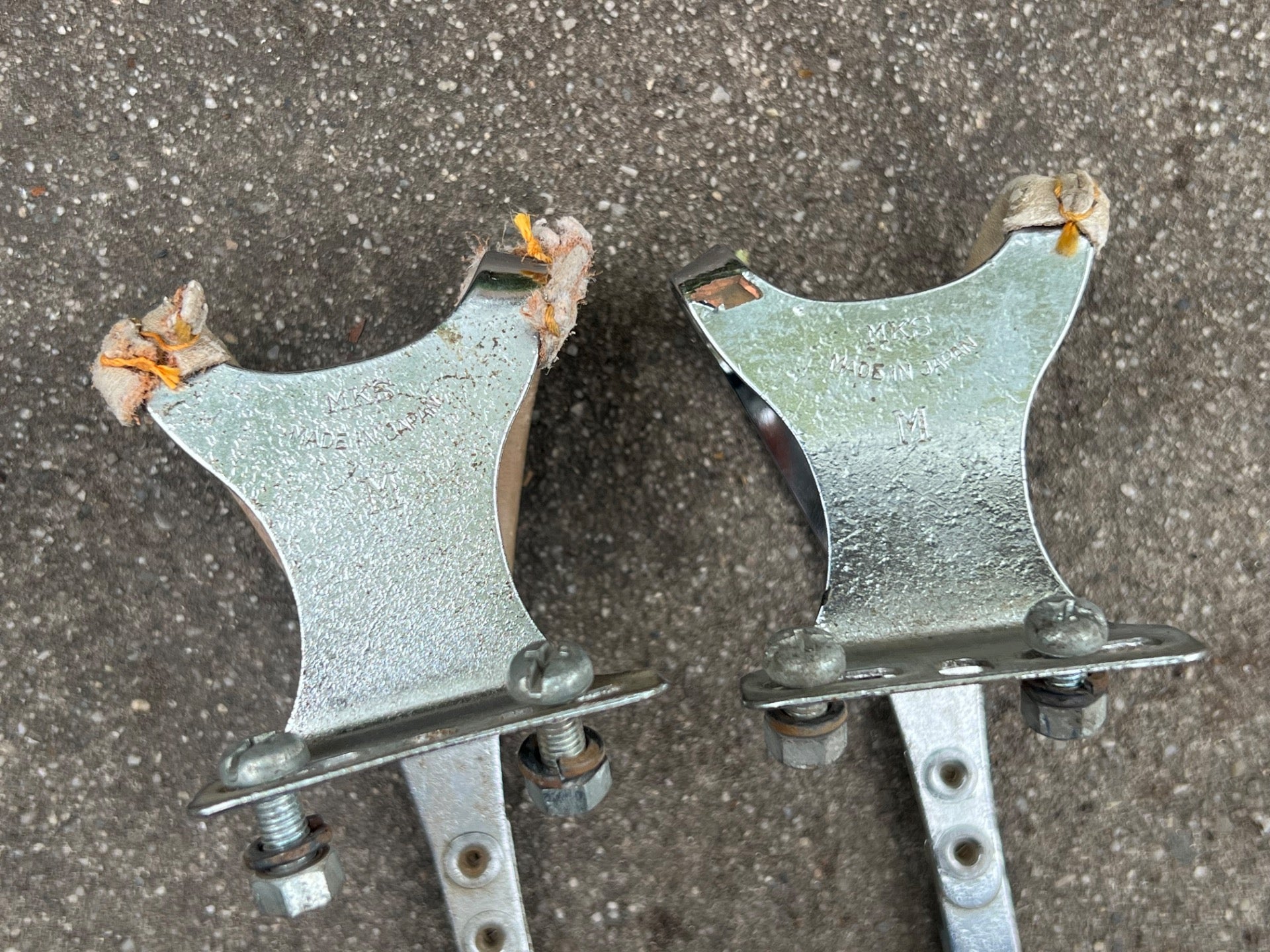 MKS Mikashima Size Medium Toe Clips Steel Vintage Chrome Road Touring Eroica - Image 4