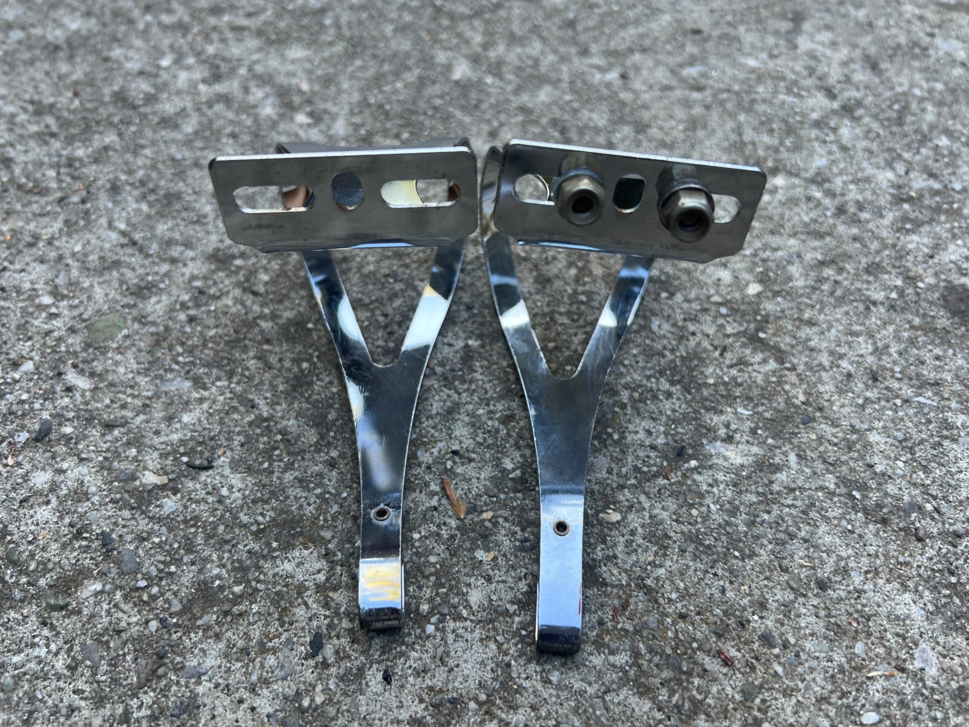 MKS NJS Toe Clips Size Large L Chrome Steel Vintage Road Bike Eroica Touring - Image 4