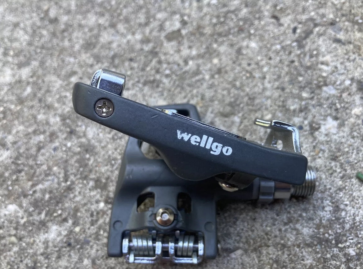 READ NOS NEW Wellgo Clipless SPD-R Road Gravel CX XC MTB Trail Pedals Gray - Image 4