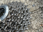 Used Shimano Dura Ace CS-7700 12-27T 9 Speed Cassette Titanium Road Bike Wide Range-Bicycle Bin