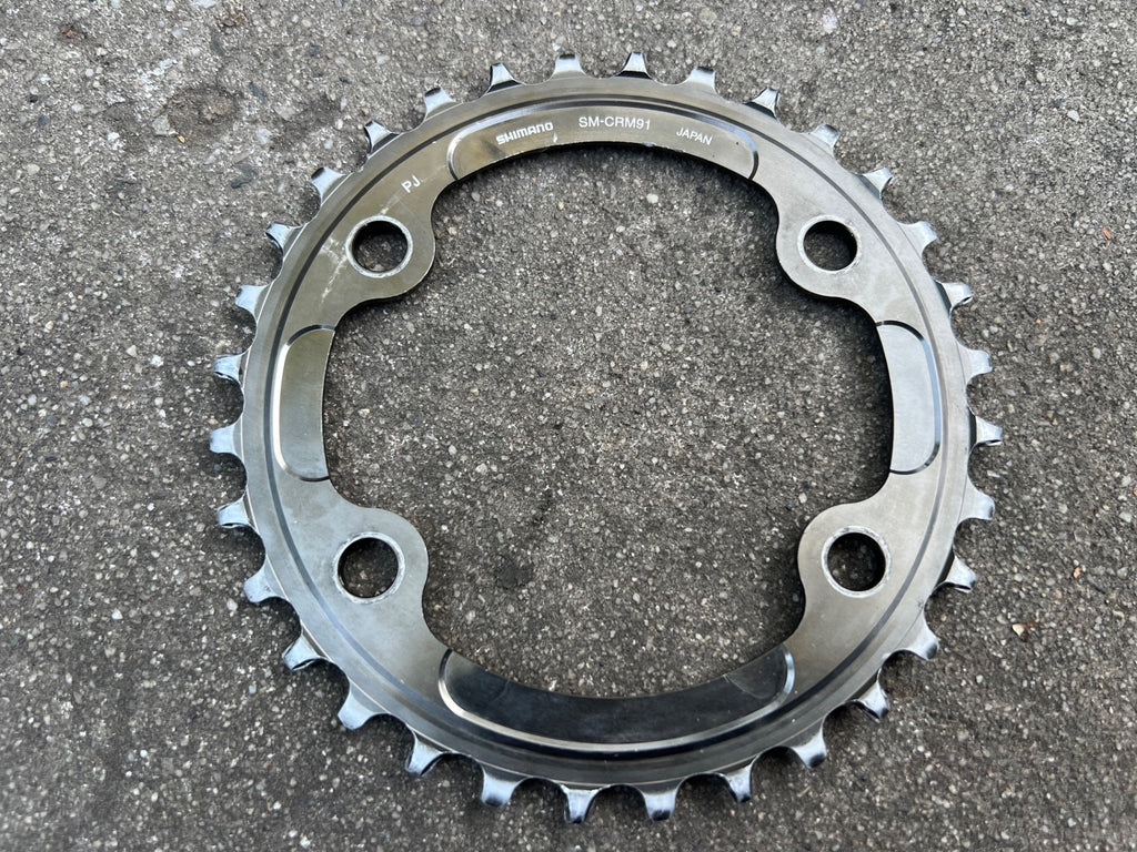 Shimano 96BCD 32T SM-CRM91 XTR Asymmetrical 4 Bolt Chainring MTB Mountain Bike  - Image 4