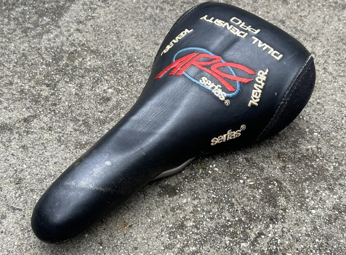 ARC Serfas Dual Density Pro Velo Saddle Vintage Retro MTB Titanium Black - Image 4
