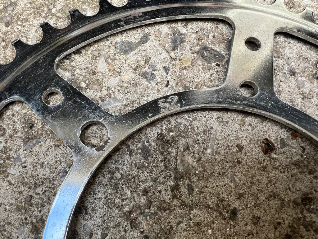 Nervar 52T 116 BCD 3 Bolt Chainring Vintage Road Bike Touring French Chrome  - Image 4