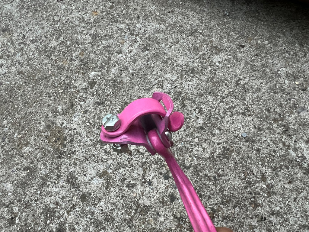 NICE Odyssey RX-2 Right Pink Brake Lever Vintage Retro BMX Drilled Holes Rear OG - Image 4