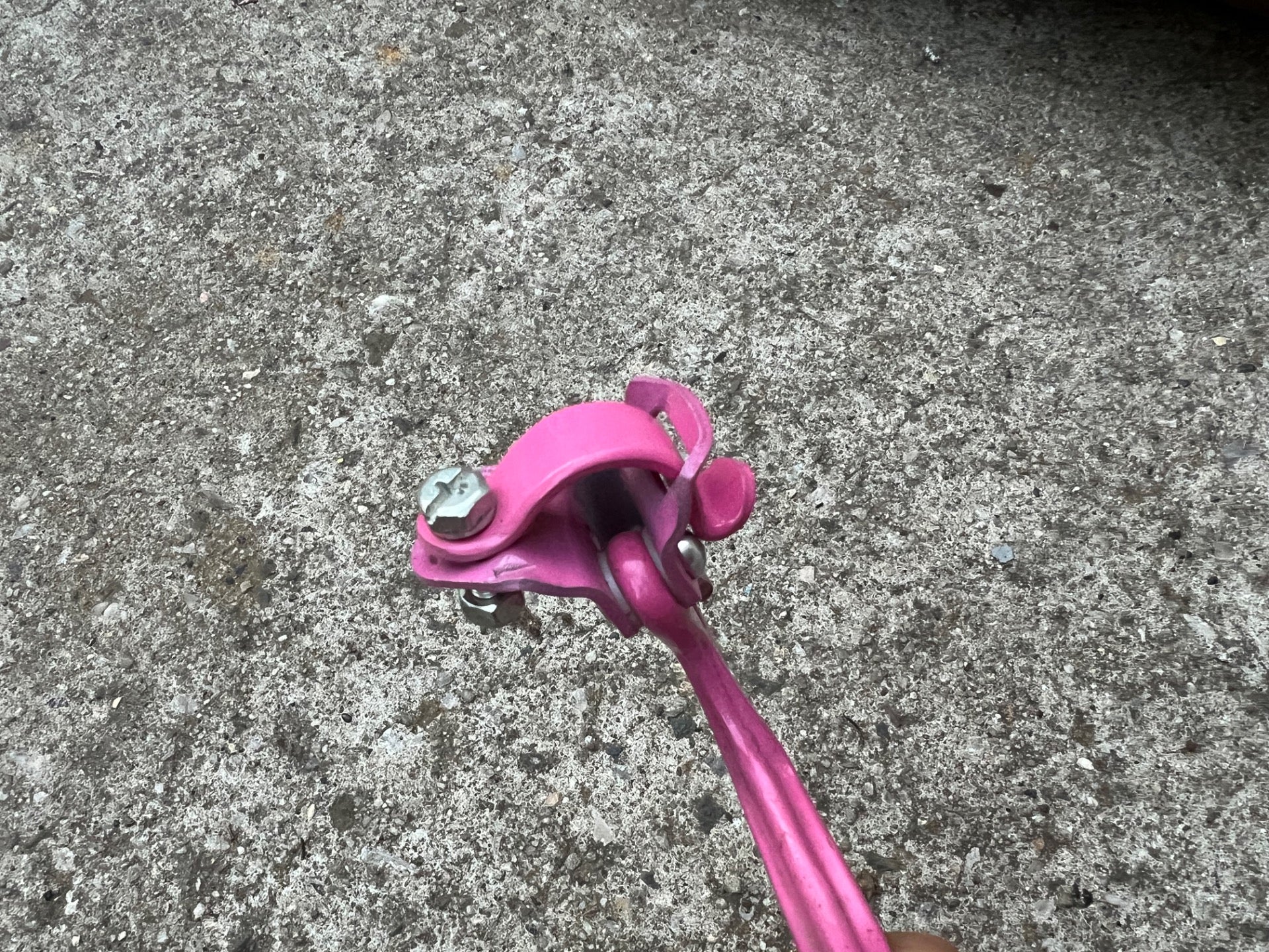 NICE Odyssey RX-2 Right Pink Brake Lever Vintage Retro BMX Drilled Holes Rear OG - Image 4