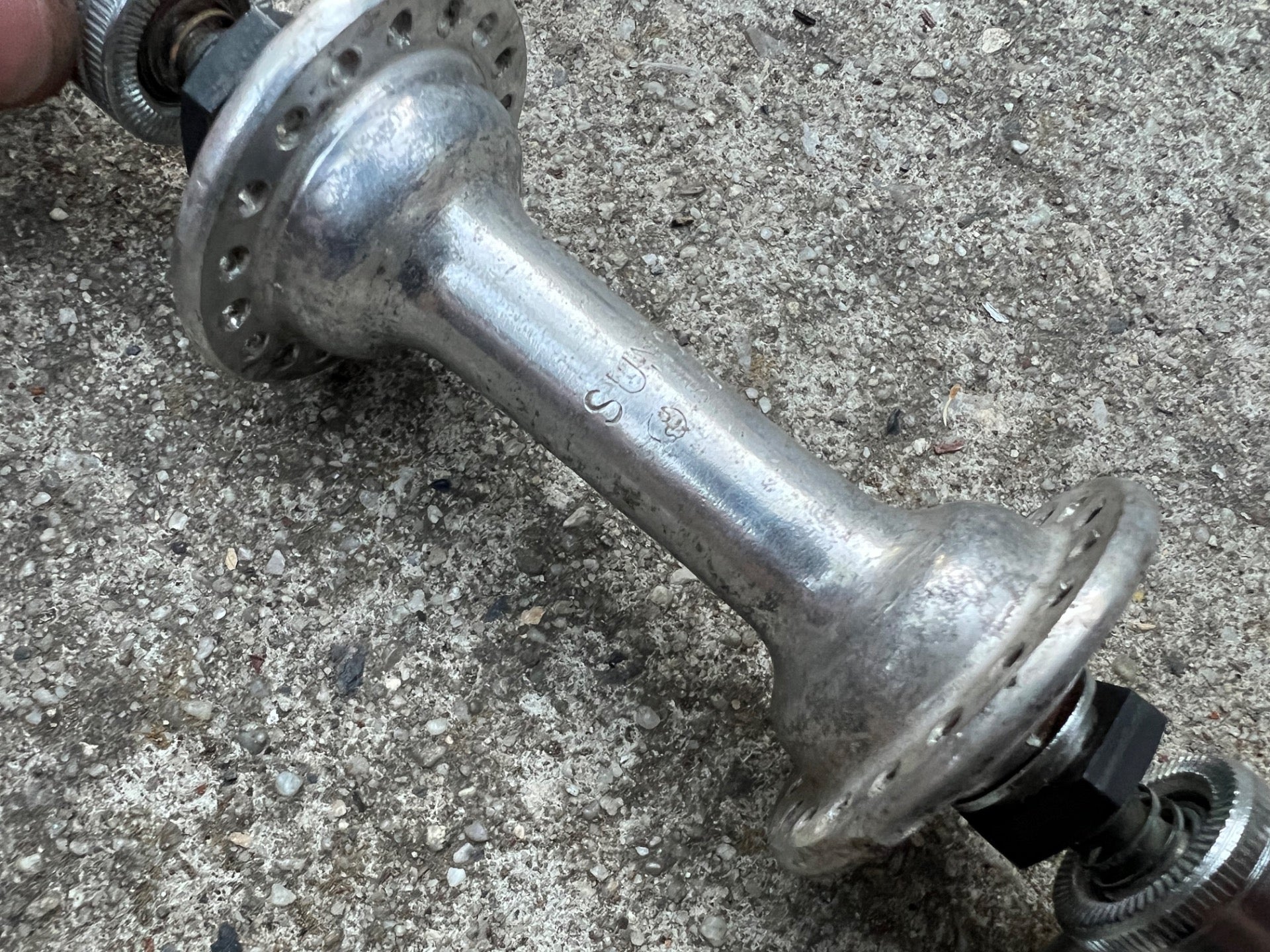 Sunshine Front Hub 96mm 36H Vintage Road BMX Quick Release Vintage Retro Silver  - Image 4