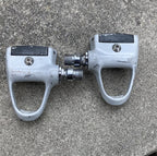 Used Shimano PD-7401 Dura Ace Look Clipless Pedals Vintage Retro Road Gray Silver-Bicycle Bin