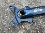 Used Shimano Deore LX FC-M571 170mm Crankset 104 BCD 4 Bolt Blue Vintage Triple MTB-Bicycle Bin
